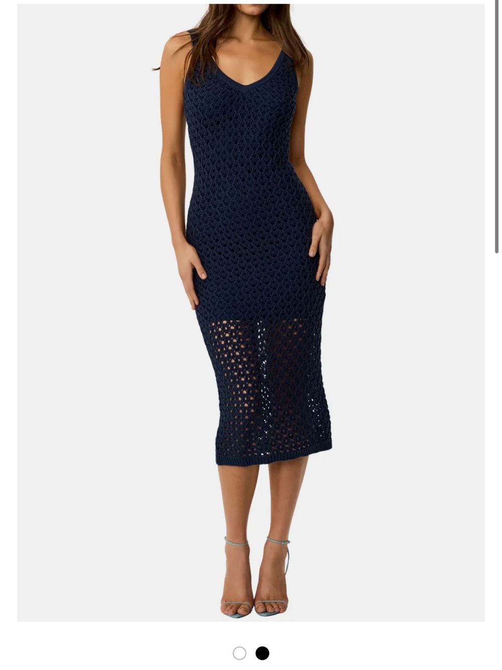 Toccin - Kayla Crochet Tank Midi Skirt - Navy